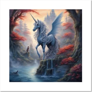 fantasy unicorn Posters and Art